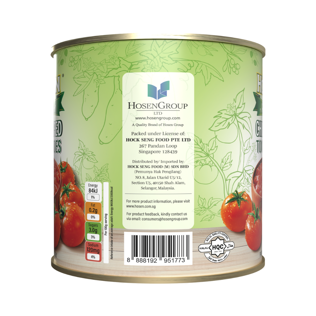 Hosen Select Chopped Tomato 2.55kg