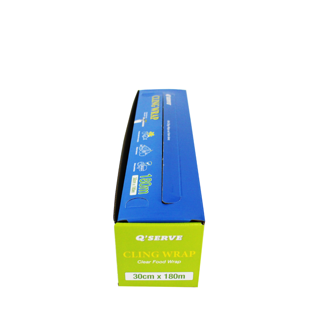 Q'Serve Cling Wrap 30cm x 180m (with Cutter) - MICROWAVE SAFE