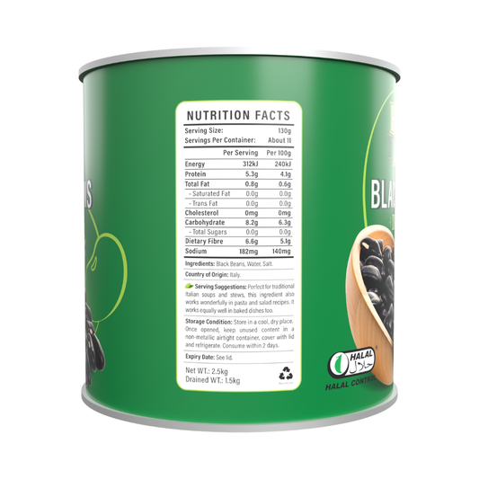 Hosen Select Black Beans in Brine (Italy) 2.5kg