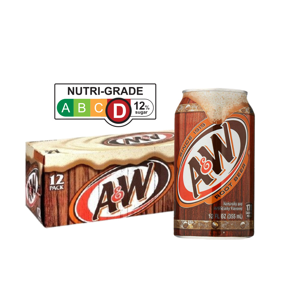 A&W Root Beer Regular 12oz x 12 (Pre-order, Ship after 16 Jan 2026)