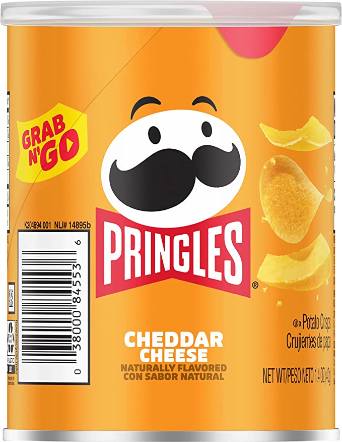USA Pringles Potato Crisp Chips Cheddar Cheese 40g x 12
