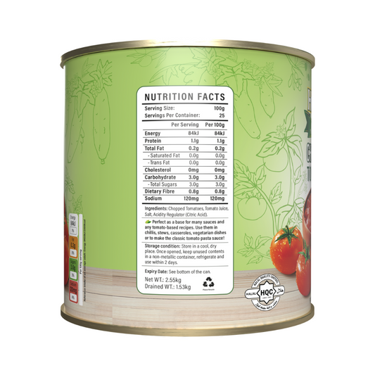 Hosen Select Chopped Tomato 2.55kg