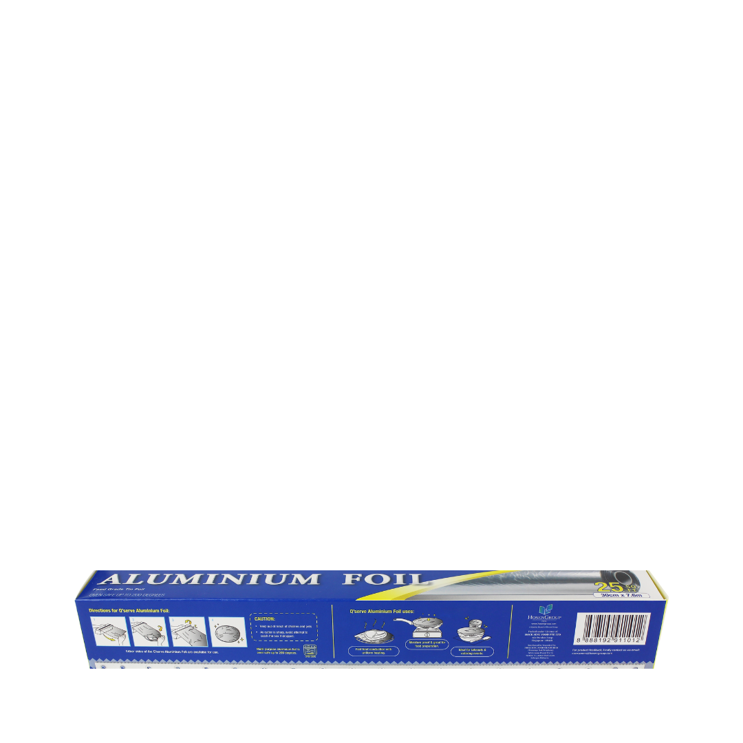 Q'Serve Aluminium Foil 30cm x 7.6m (25 sq ft) | OVEN SAFE