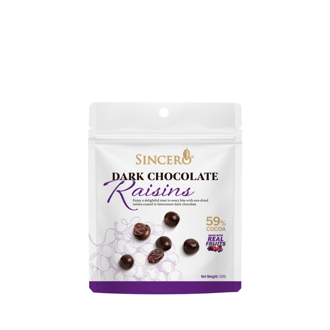 Sincero Dark Chocolate Coated Raisins 120g