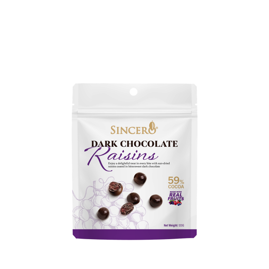 Sincero Dark Chocolate Coated Raisins 120g