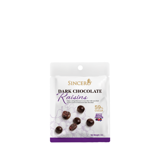 Sincero Dark Chocolate Coated Raisins 30g