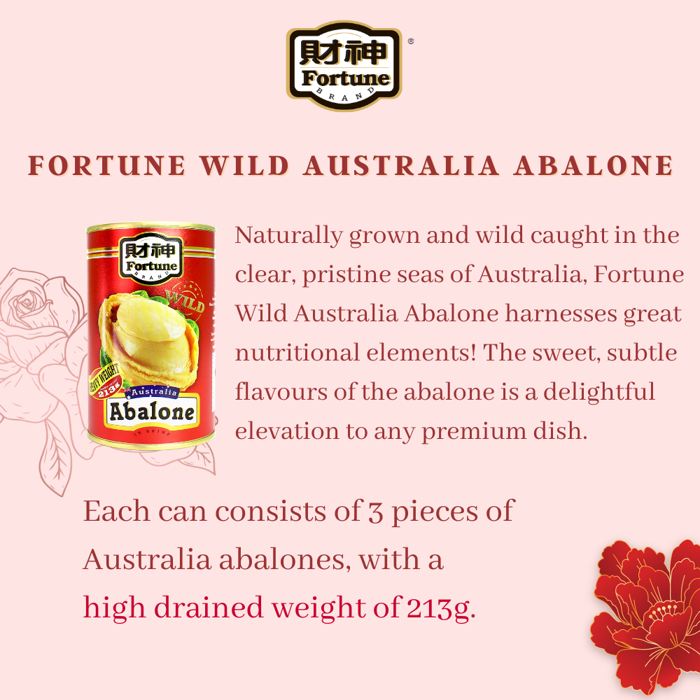Happiness & Longevity 福寿双全 - Fortune Heavyweight Australia Abalone 425g (3P, DW: 213g) x 2