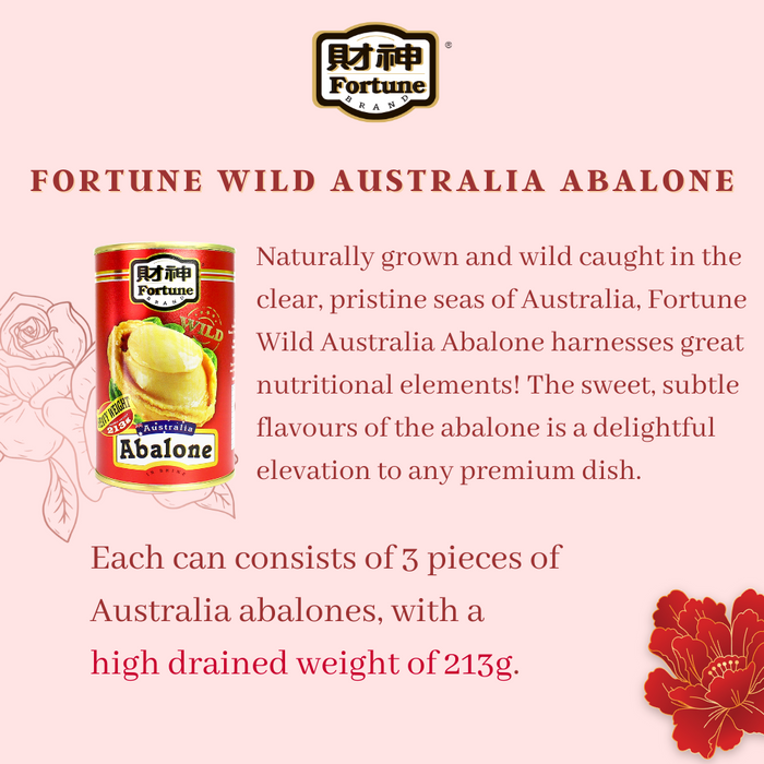 [CNY] Happiness & Longevity 福寿双全 - Fortune Australia Abalone 425g (3P, DW: 213g) x 2