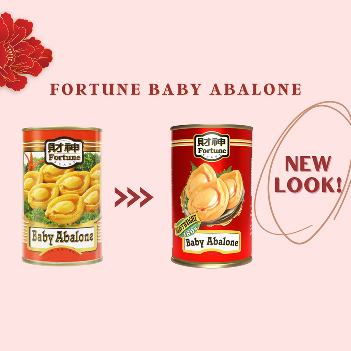 [CNY] Lucky Trio三阳开泰 Fortune Chile Abalone 425g (5-6P) x 1 + Baby Abalone 425g (8P) x 1 + Braised Abalone 425g (10P) x 1