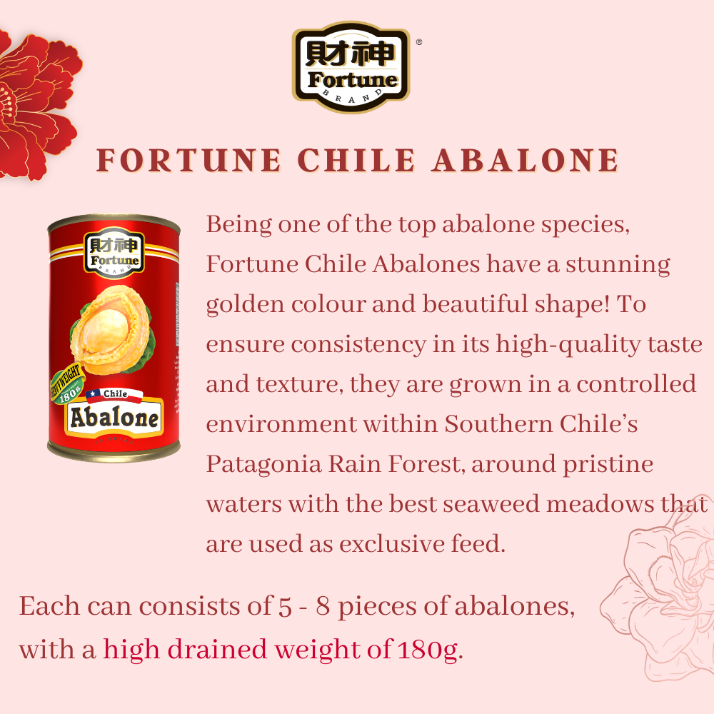 [Carton Deal] Fortune Chile Abalone 425g (8P - 10P, DW: 180g)