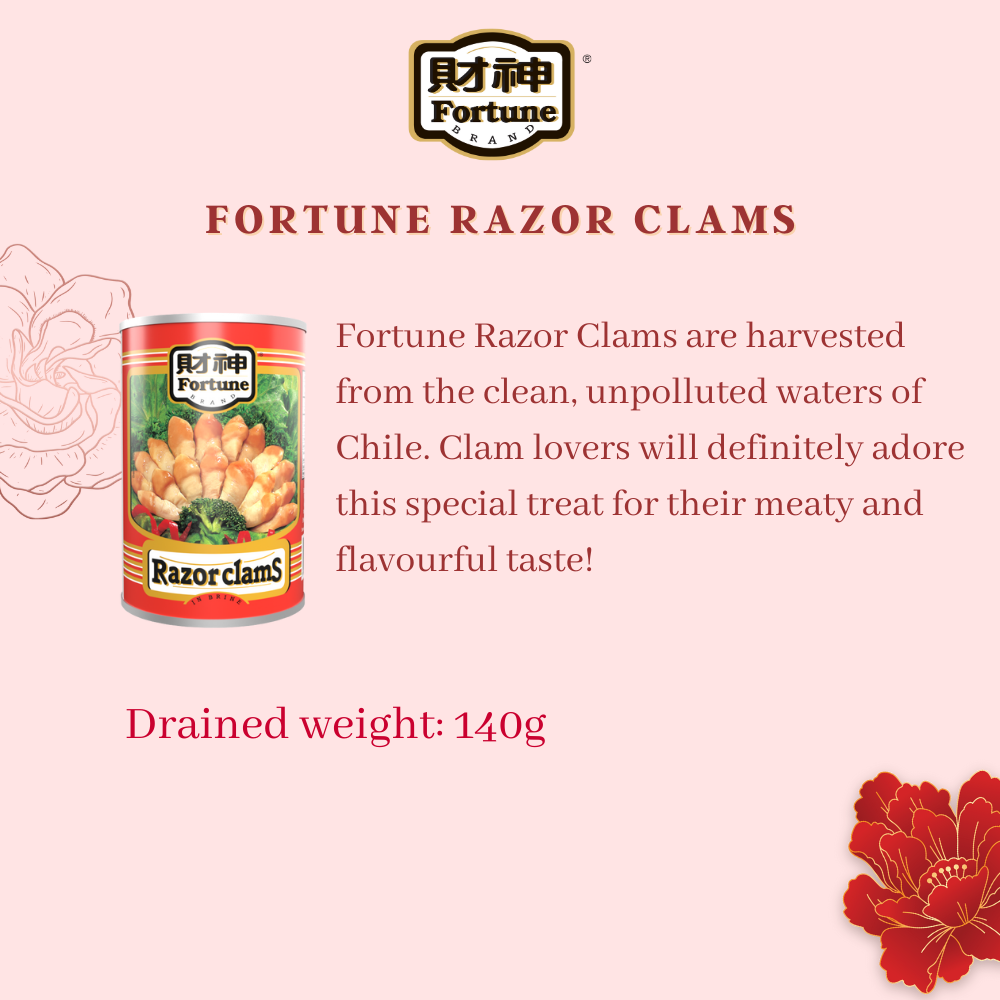 [Bundle of 3] Fortune Razor Clams 425g