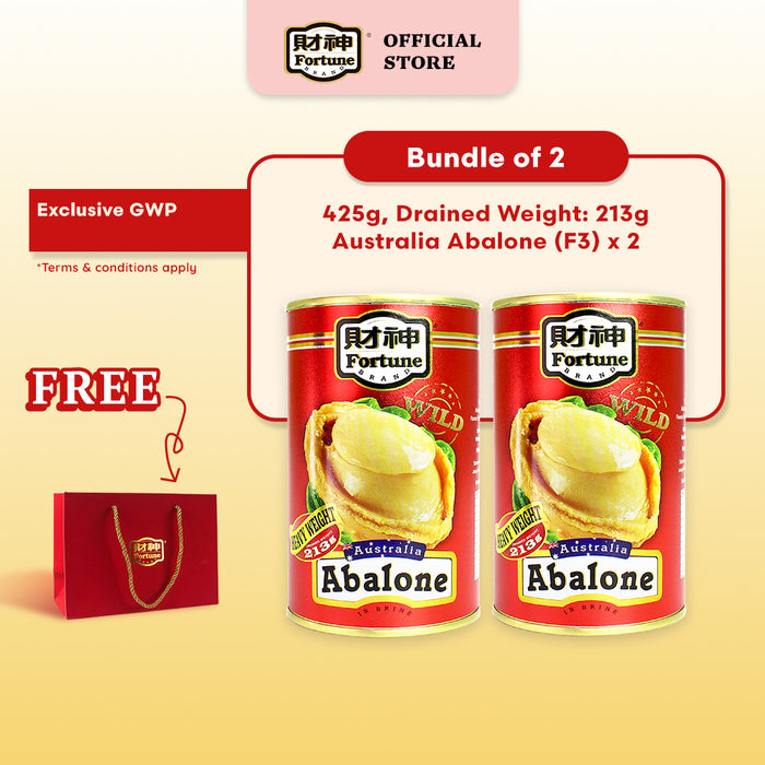 [CNY] Happiness & Longevity 福寿双全 - Fortune Heavyweight Australia Abalone 425g (3P, DW: 213g) x 2