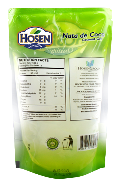 Hosen Nata de Coco Pandan 360g (Exp: April 2026)