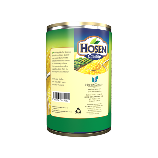 Hosen Cream Styled Corn 425g (Exp: 05/2027)