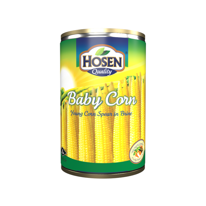 [Bundle of 6] Hosen Baby Corn Young Corn Spear in Brine 425g (Exp: 03/2027)