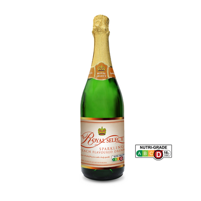 Royal Select Peach Flavoured Sparkling Juice 750ml (Carton of 12 Bottles)