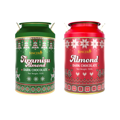 Sincero Dark Chocolate Festive Milk Tin 150g x 2