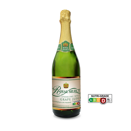 Royal Select White Grape Sparkling Juice 750ml (Carton of 12 Bottles)