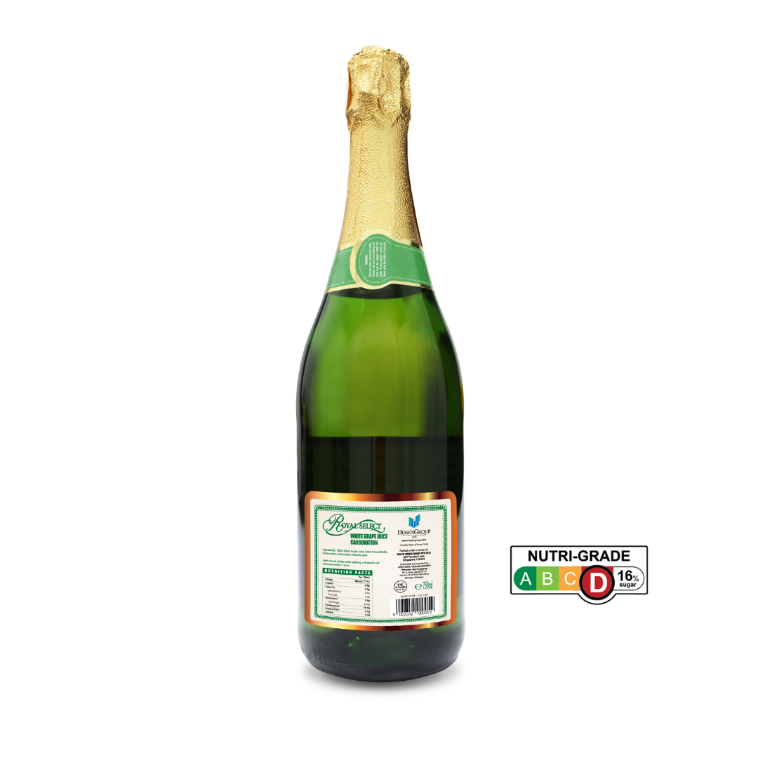 Royal Select White Grape Sparkling Juice 750ml (Carton of 12 Bottles)