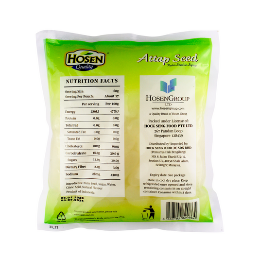 Hosen Attap Seed (Palm Seed in Syrup) 1kg