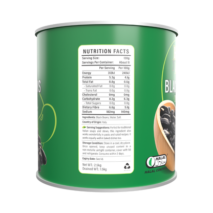 Hosen Select Black Beans in Brine (Italy) 2.5kg