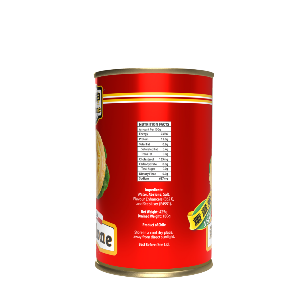 Fortune Chile Abalone 425g (8P - 10P, DW: 180g)