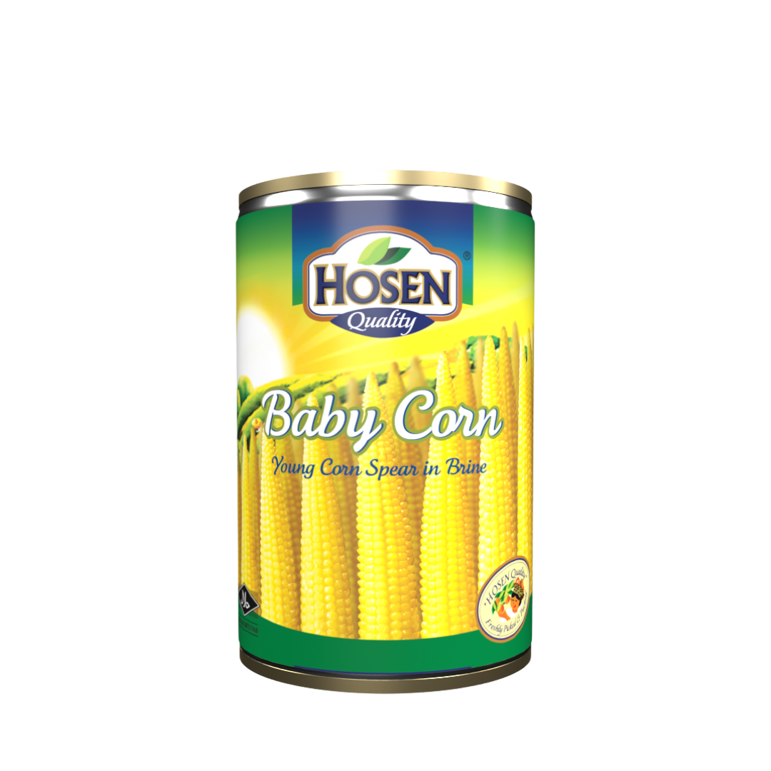Hosen Baby Corn Young Corn Spear in Brine 425g