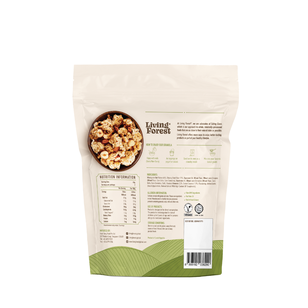 Living Forest Granola 325g (Hazelnut & Almond)