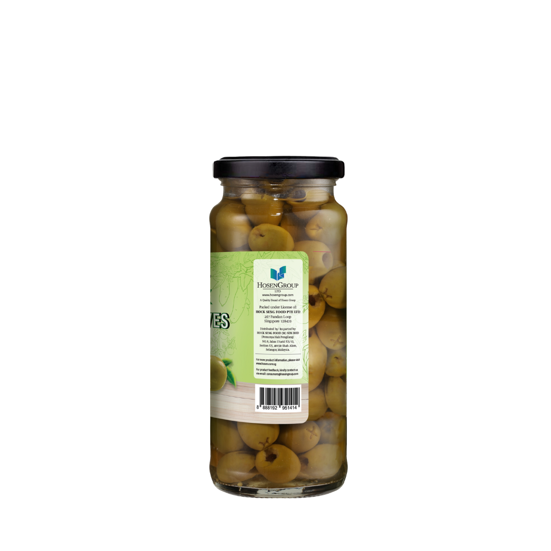 Hosen Select Green Olives Pitted 345g