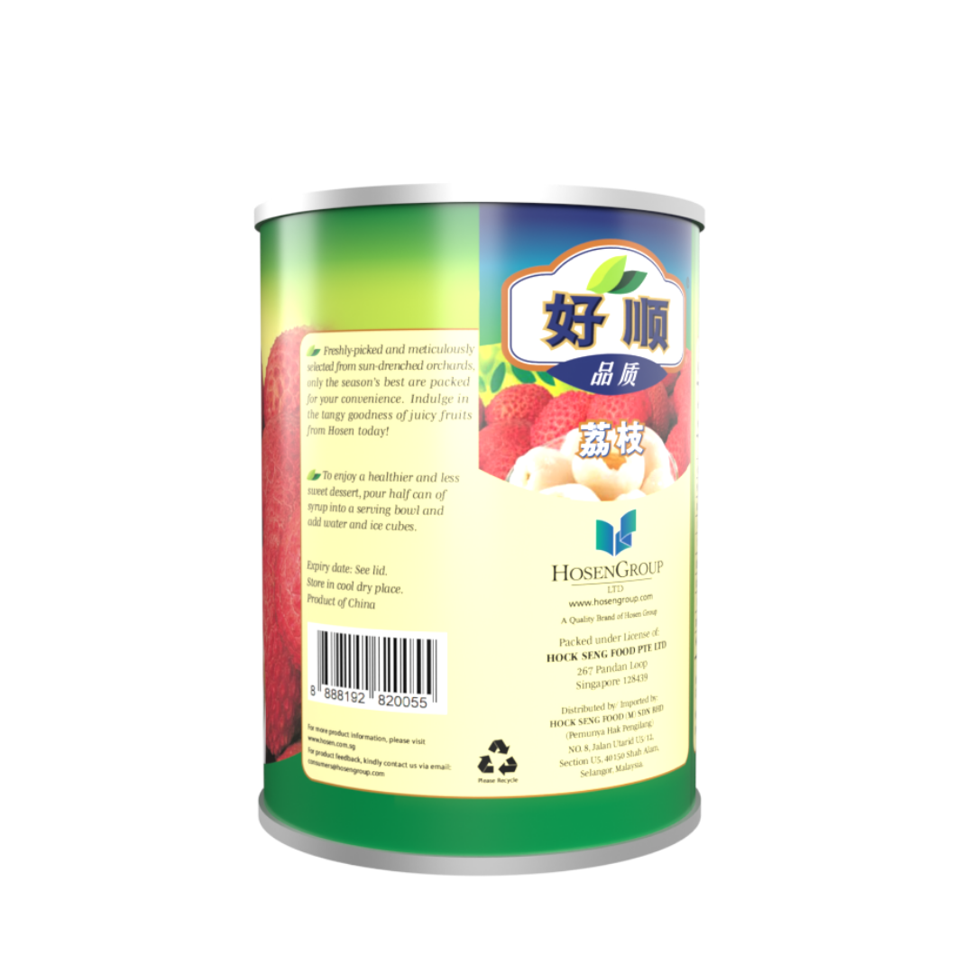 Hosen Lychee in Syrup 565g