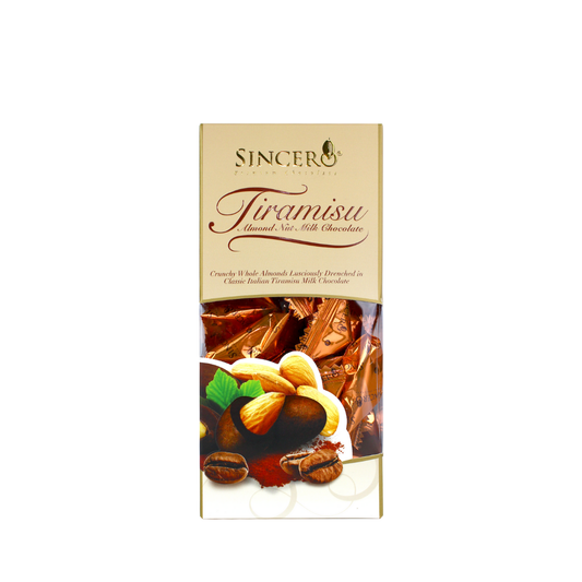 Sincero Tiramisu Almond Milk Chocolate (Tower Box) 180g