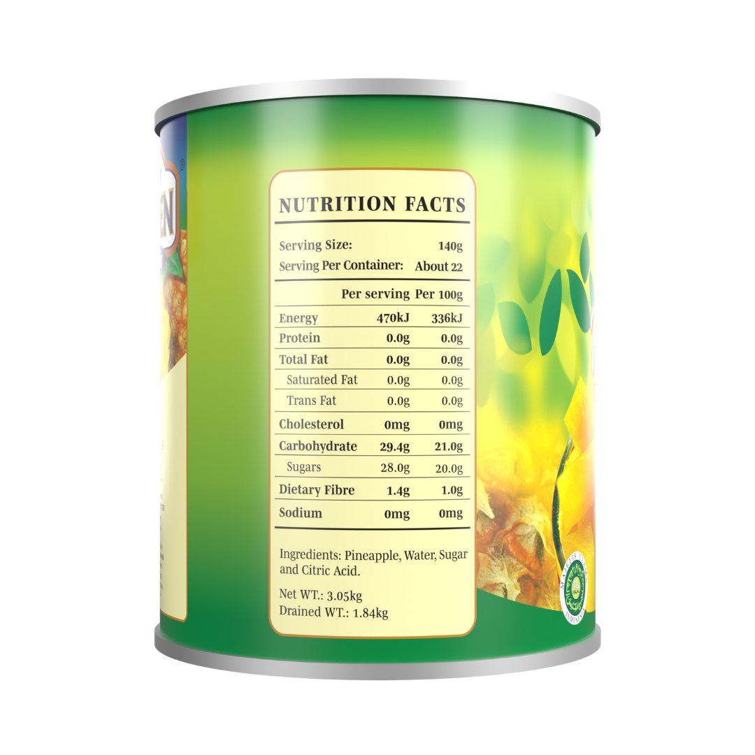 Hosen Pineapple Tidbits in Syrup 3.05kg
