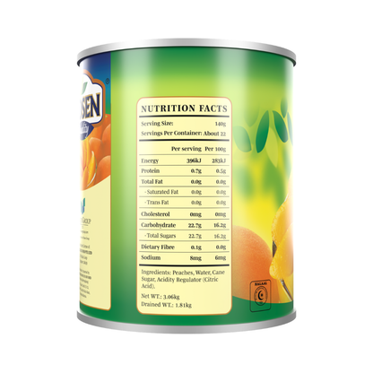 Hosen Peach Slices in Syrup 3.06kg