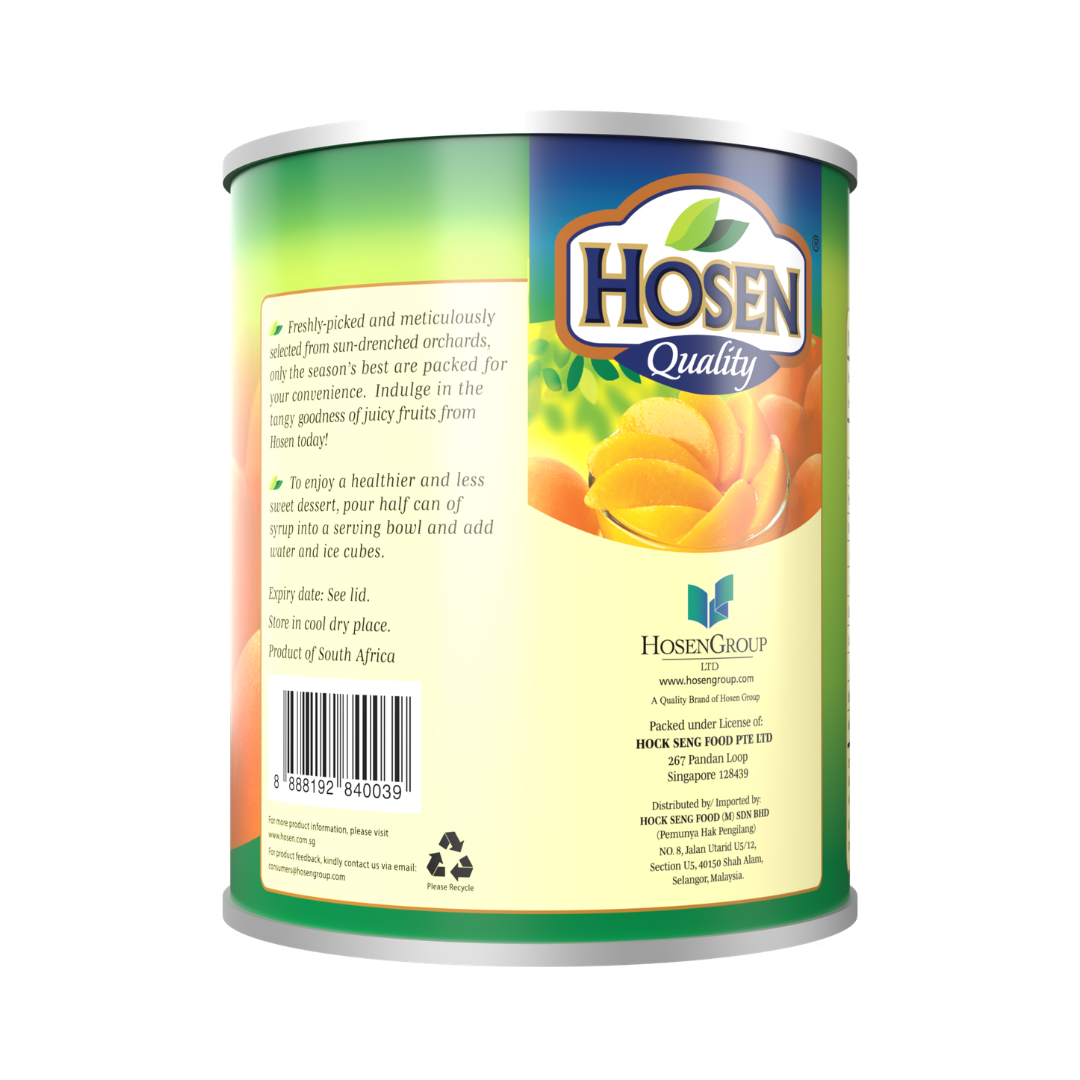 Hosen Peach Slices in Syrup 3.06kg