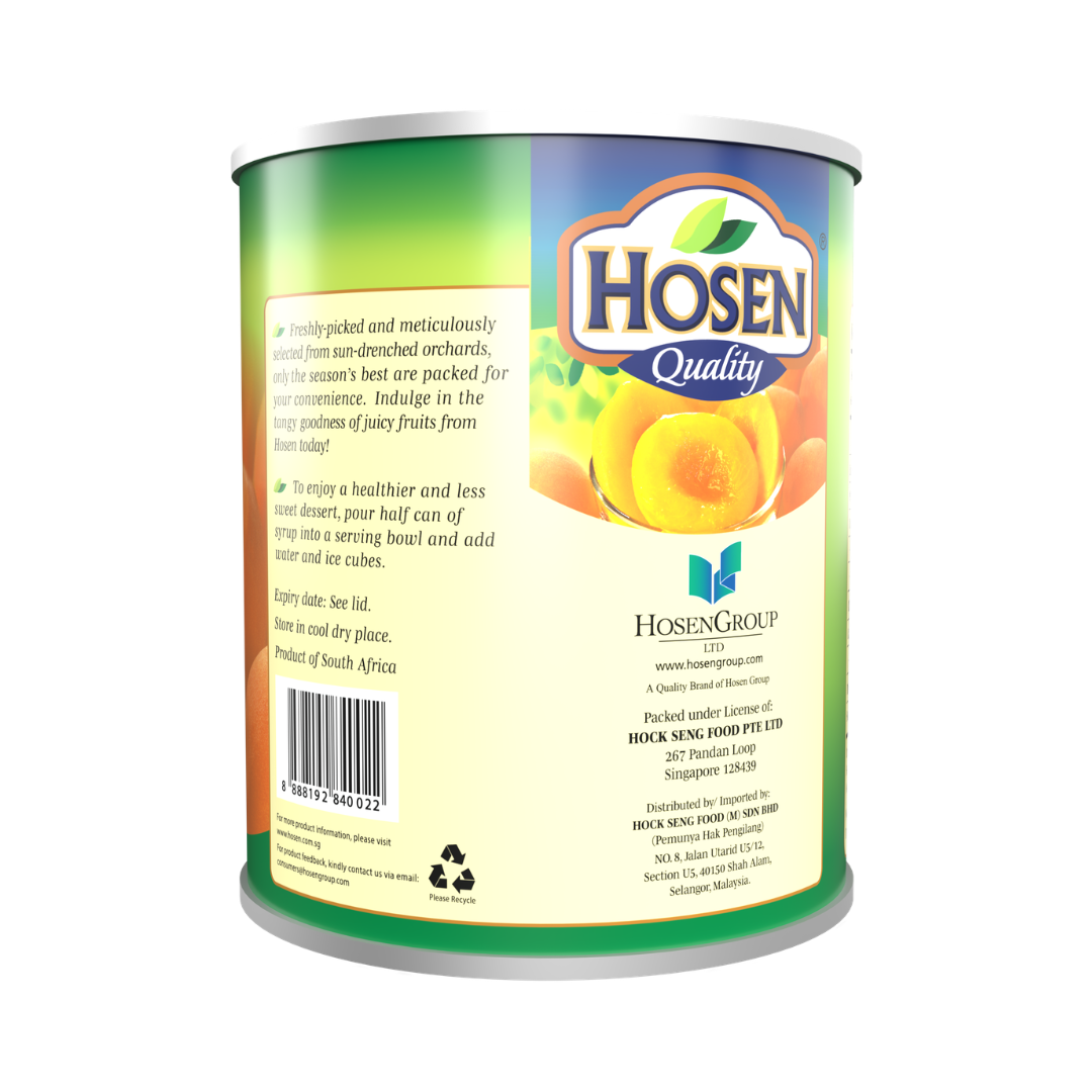 Hosen Peach Halves in Syrup 3.06kg