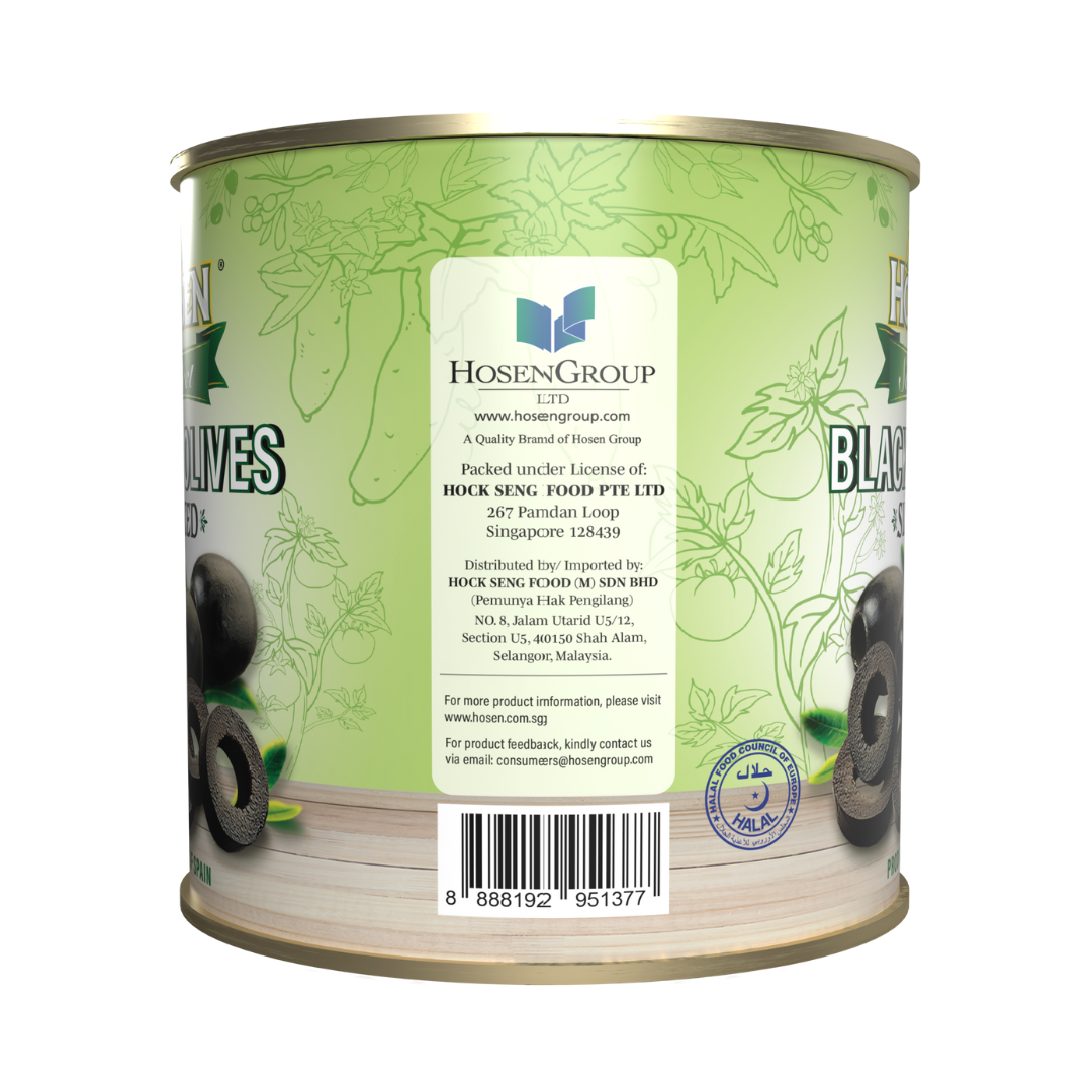 Hosen Select Black Olives Sliced 3kg