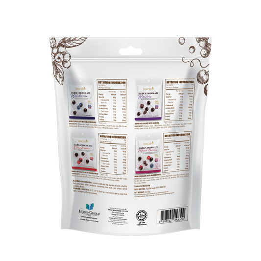 Sincero Dark Chocolate Coated Berries Variety Pack 8's x 30g