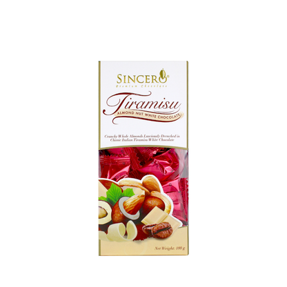 Sincero Tiramisu Almond White Chocolate (Tower Box) 180g