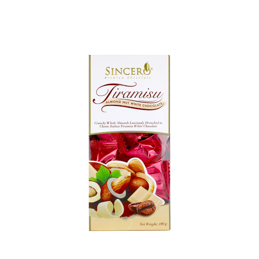 Sincero Tiramisu Almond White Chocolate (Tower Box) 180g