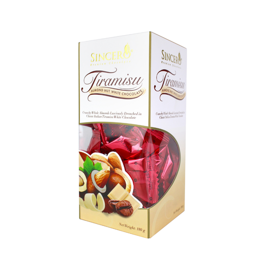 Sincero Tiramisu Almond White Chocolate (Tower Box) 180g