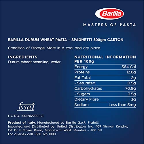 Barilla Italian Pasta Spaghetti No. 5 500g
