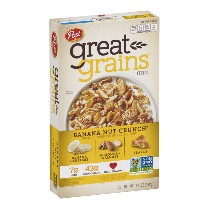 Post Great Grains Cereal - Banana Nut Crunch 439g