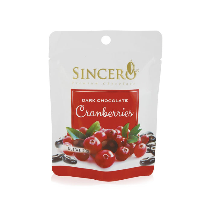Price Club Singapore Sincero Dark Chocolate Coated Cranberries 50g