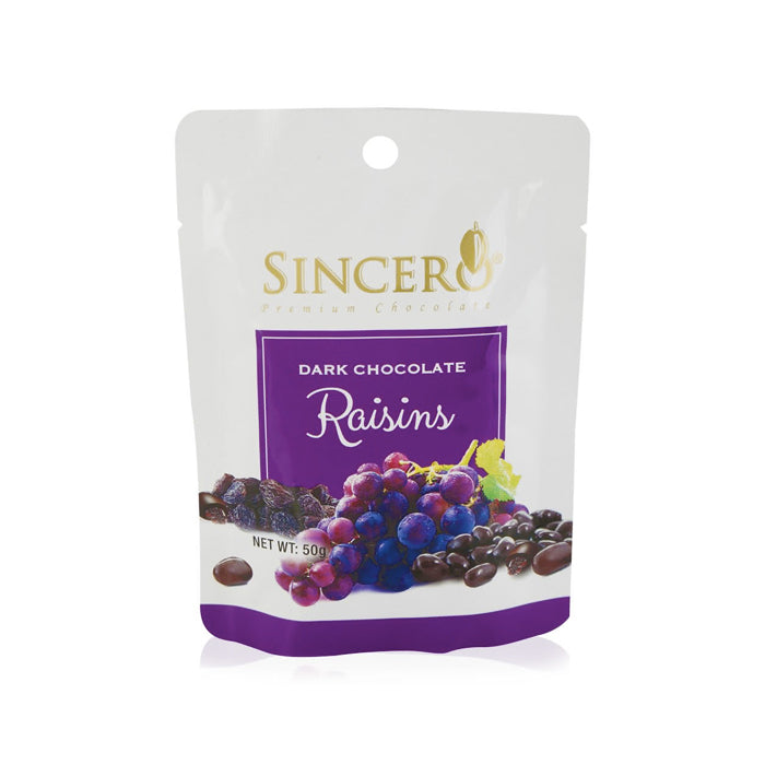 Price Club Singapore Sincero Dark Chocolate Coated Raisins 50g