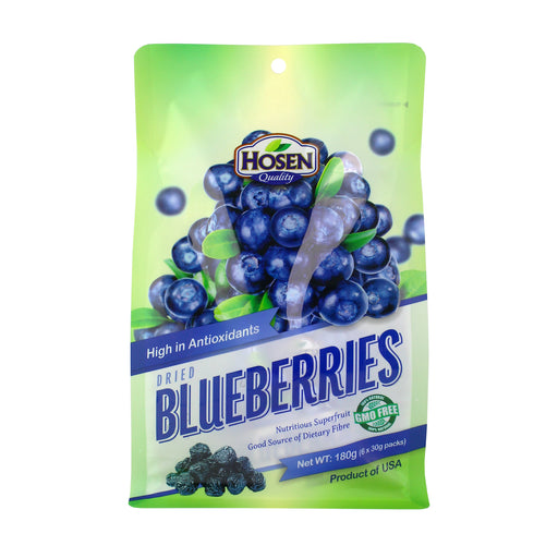 Hosen Dried Blueberries 6 x 30g (Multi-Pack)