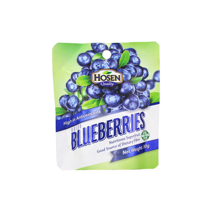 Hosen Dried Blueberries 6 x 30g (Multi-Pack)