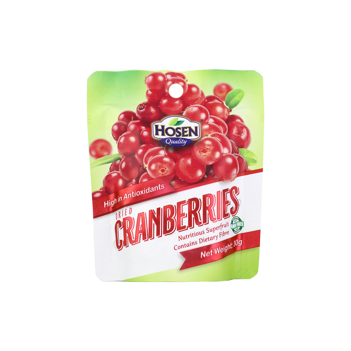 Hosen Dried Cranberries 6 x 30g (Multi-Pack)