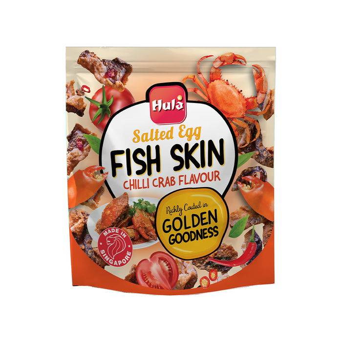 Hula Salted Egg Fish Skin - Chilli Crab Flavour 200g