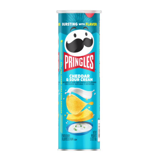 Pringles Potato Crisps - Cheddar & Sour Cream 148g